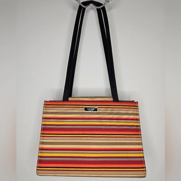 KATE SPADE Fiesta Rainbow Tote Bag Purse Pocketbook Handbag EUC